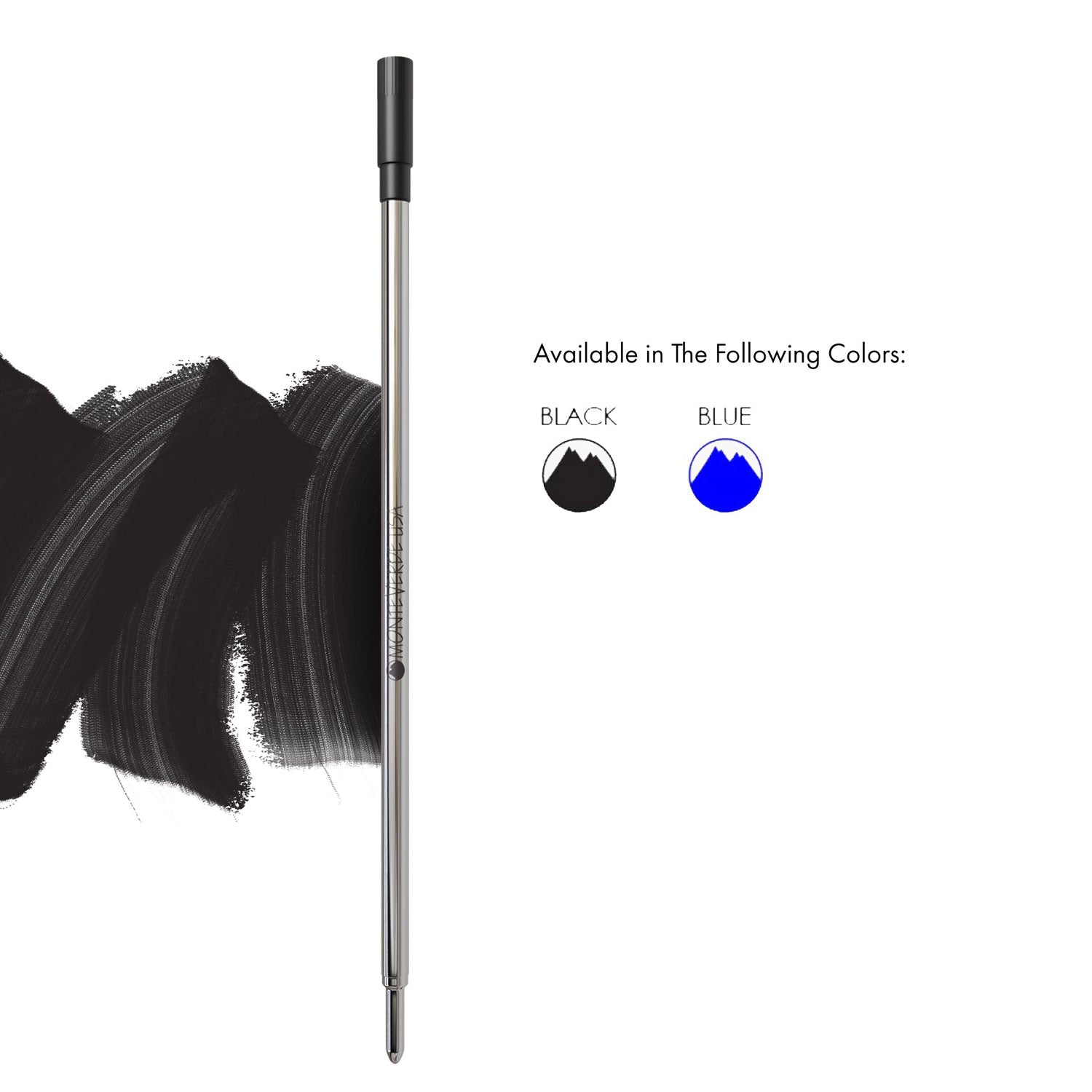 Monteverde Soft Roll Ballpoint Pen Refill (to fit Dupont - Black - Pack of 2)