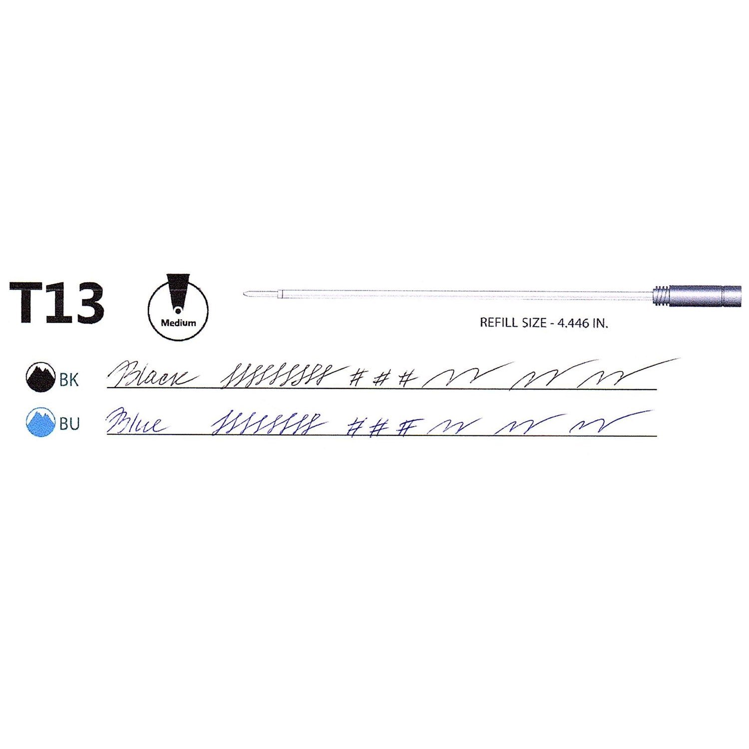 Monteverde Soft Roll Ballpoint Pen Refill (to fit Dupont - Bue - Pack of 2)