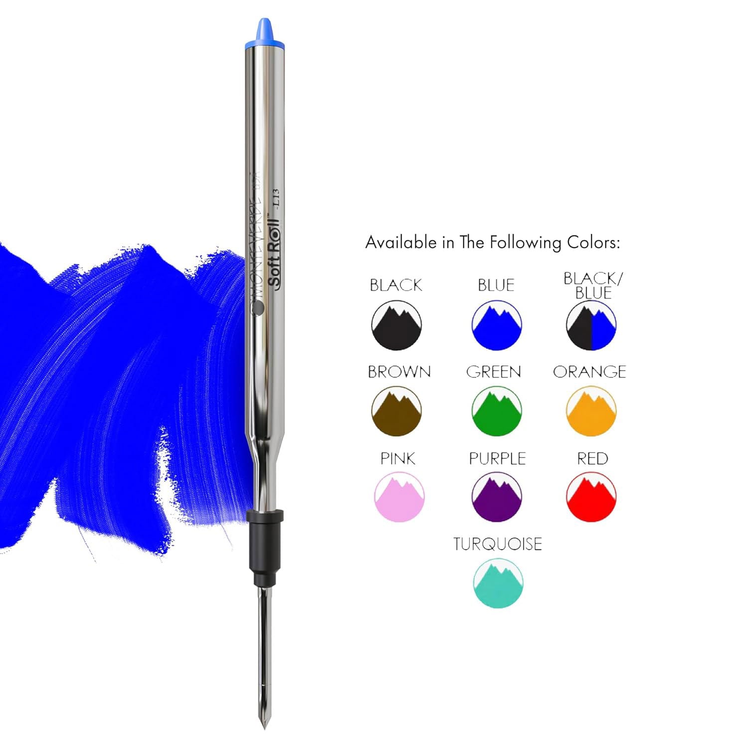 Monteverde Soft Roll Ballpoint Pen Refill (to fit Lamy - Bue - Pack of 2)