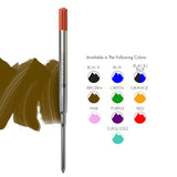 Monteverde Soft Roll Ballpoint Pen Refill (to fit Parker - Brown - Pack of 2)