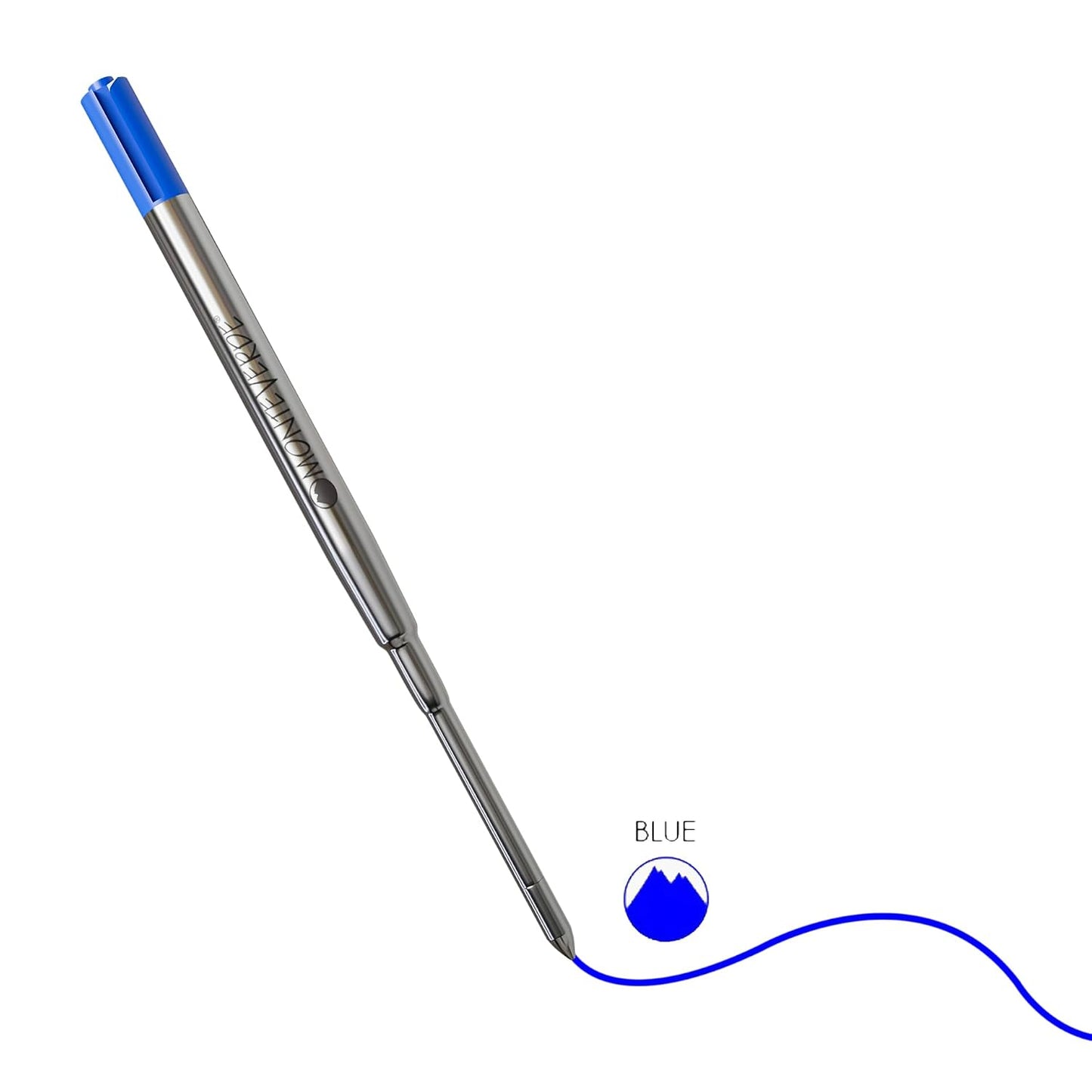 Monteverde Soft Roll Ballpoint Pen Refill (to fit Sheaffer & Sailor - Bue - Pack of 2)