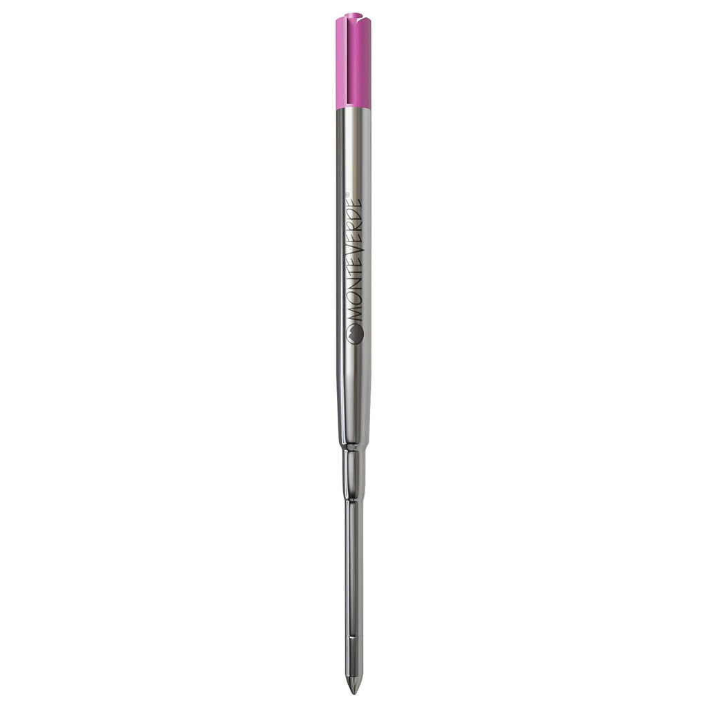 Monteverde Soft Roll Ballpoint Pen Refill (to fit Sheaffer & Sailor - Pink - Pack of 2)