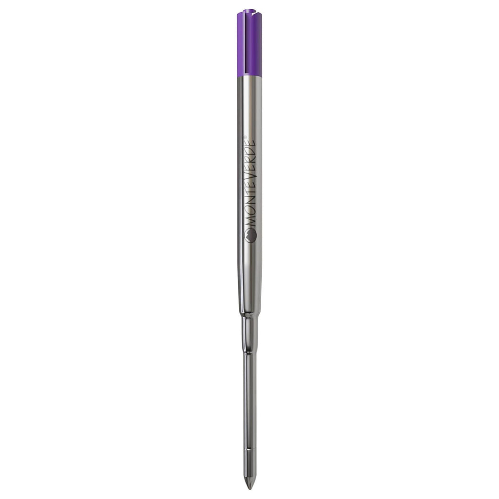 Monteverde Soft Roll Ballpoint Pen Refill (to fit Sheaffer & Sailor - Purple - Pack of 2)
