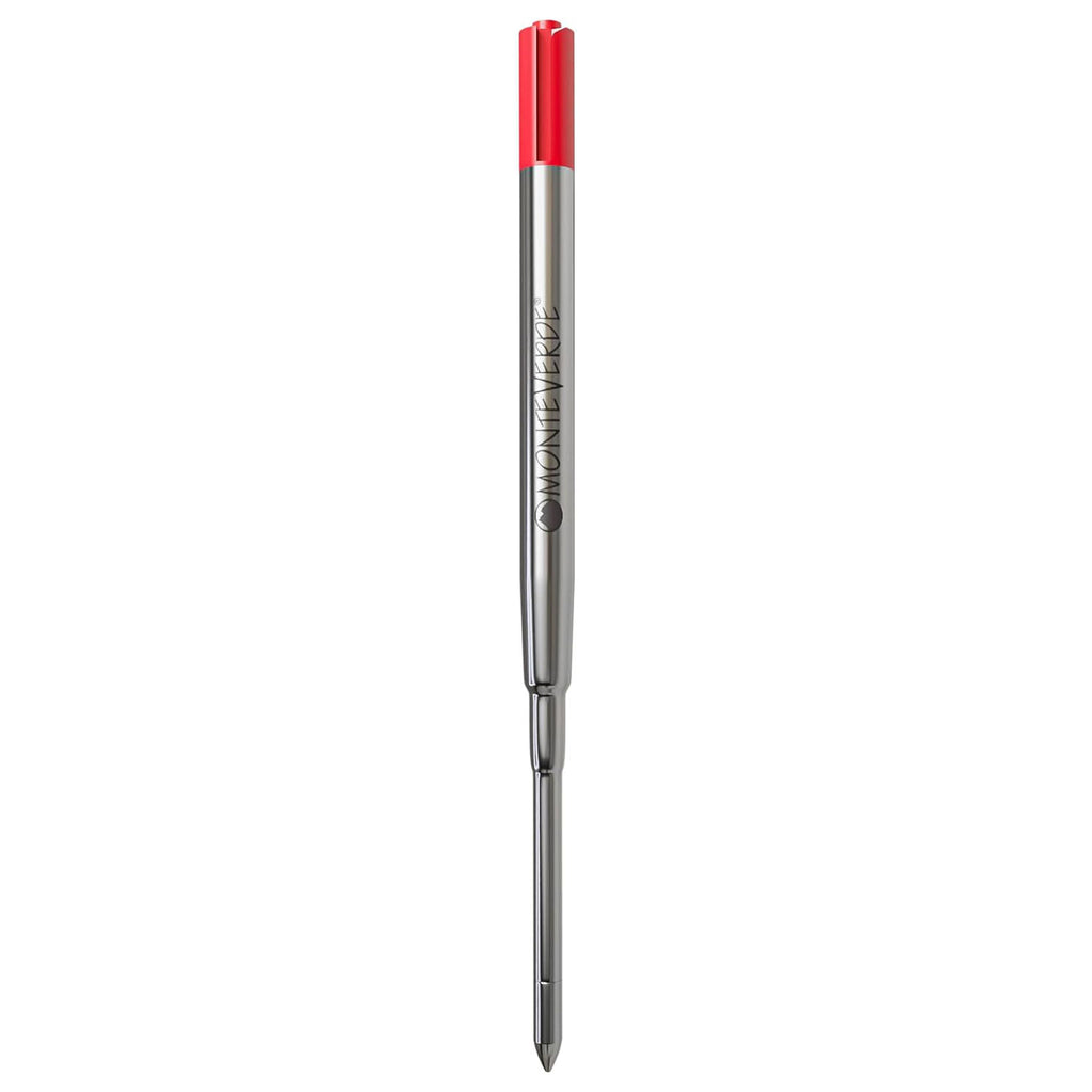 Monteverde Soft Roll Ballpoint Pen Refill (to fit Sheaffer & Sailor - Red - Pack of 2)