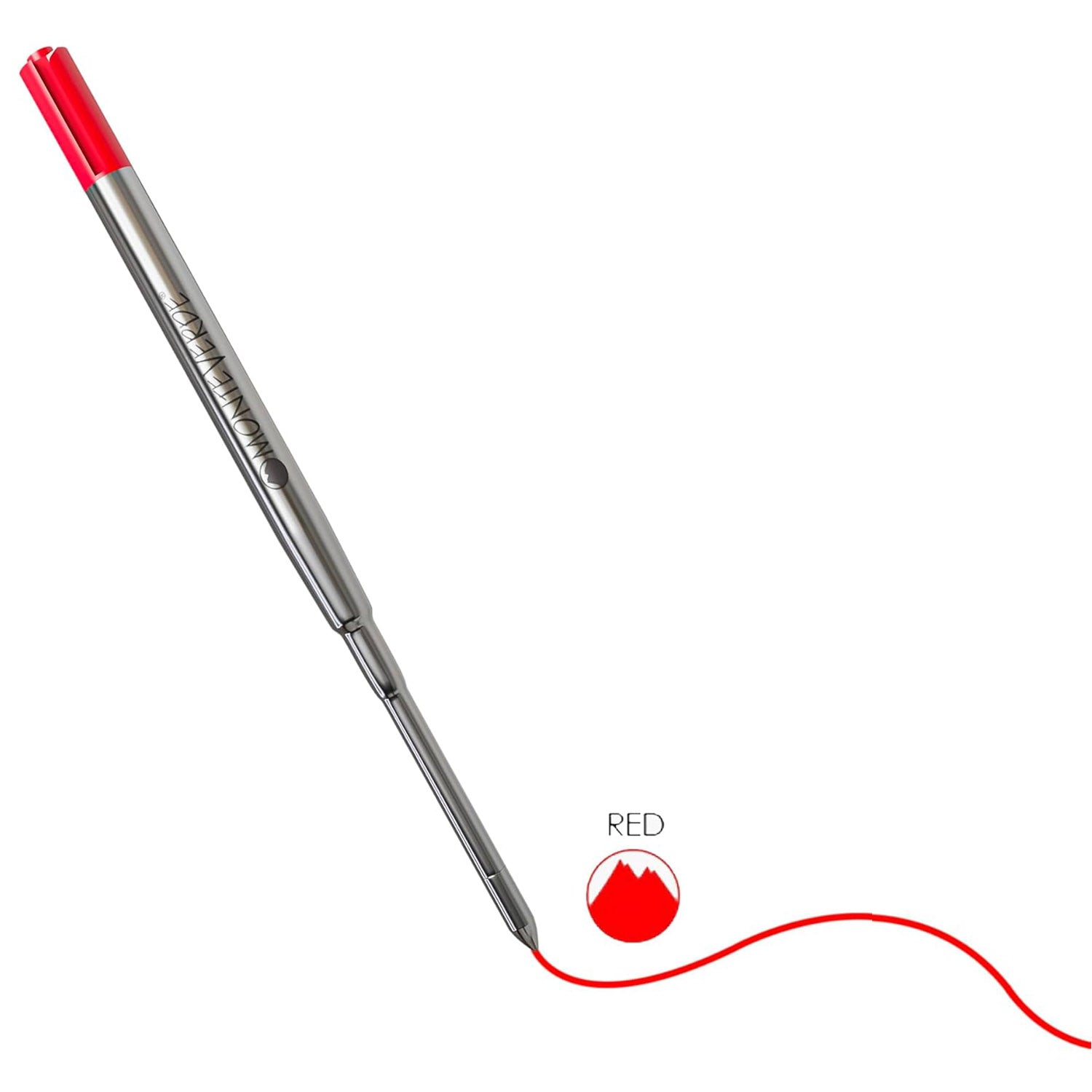 Monteverde Soft Roll Ballpoint Pen Refill (to fit Sheaffer & Sailor - Red - Pack of 2)