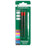 Monteverde Soft Roll Ballpoint Pen Refill (to fit Sheaffer & Sailor - Red - Pack of 2)