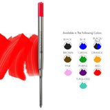 Monteverde Soft Roll Ballpoint Pen Refill (to fit Sheaffer & Sailor - Red - Pack of 2)