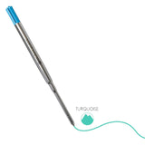 Monteverde Soft Roll Ballpoint Pen Refill (to fit Sheaffer & Sailor - Turquoise - Pack of 2)
