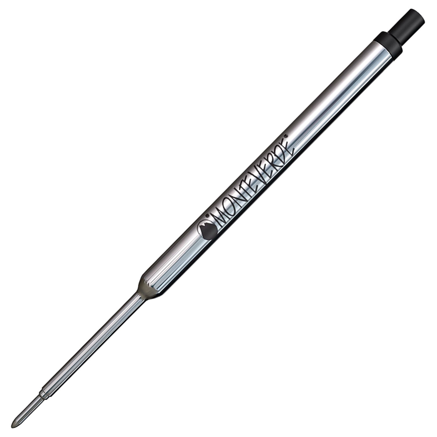 Monteverde Soft Roll Ballpoint Pen Refill (to fit Waterman - Black - Pack of 2)