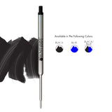 Monteverde Soft Roll Ballpoint Pen Refill (to fit Waterman - Black - Pack of 2)