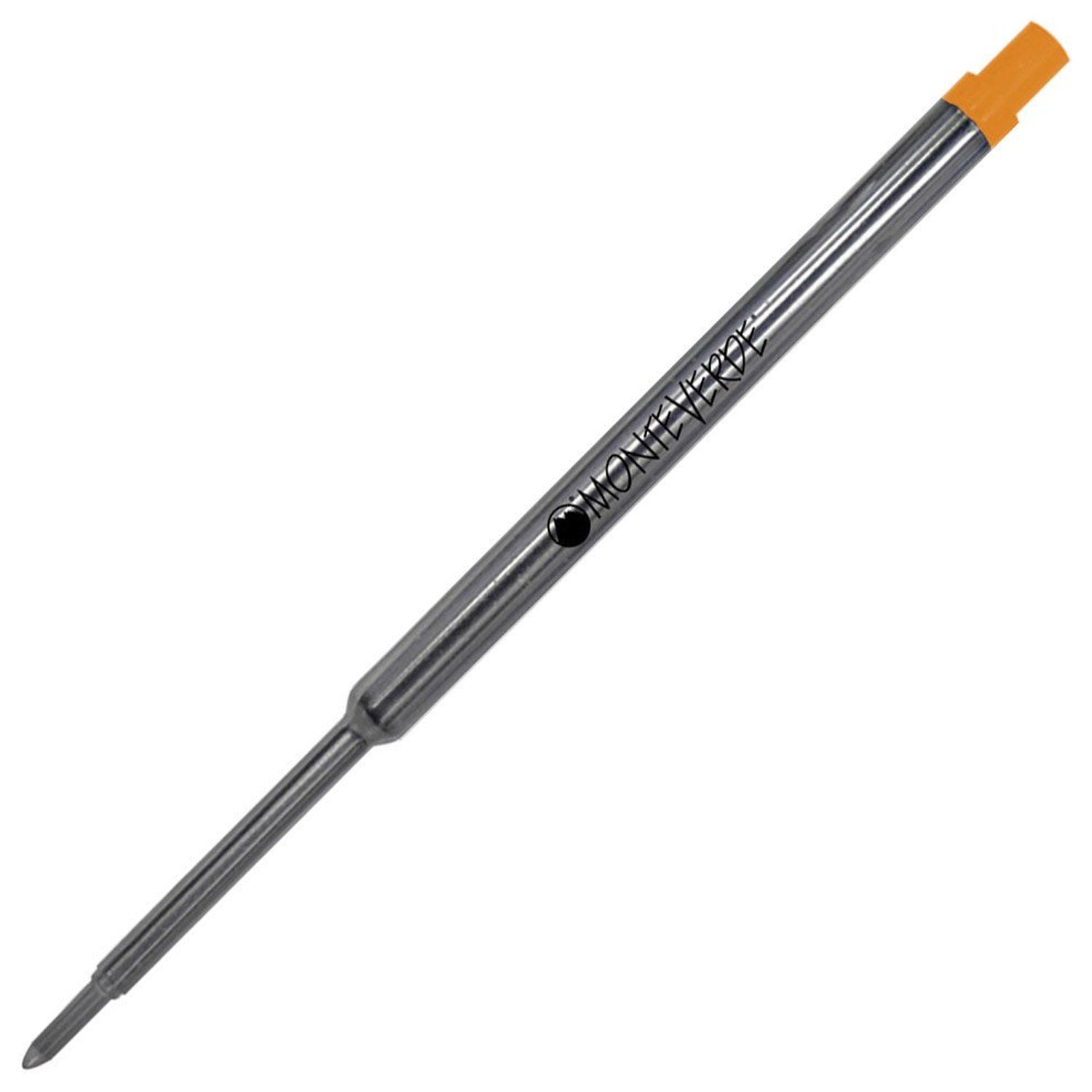 Monteverde Soft Roll Ballpoint Pen Refill (to fit Waterman - Orange - Pack of 2)