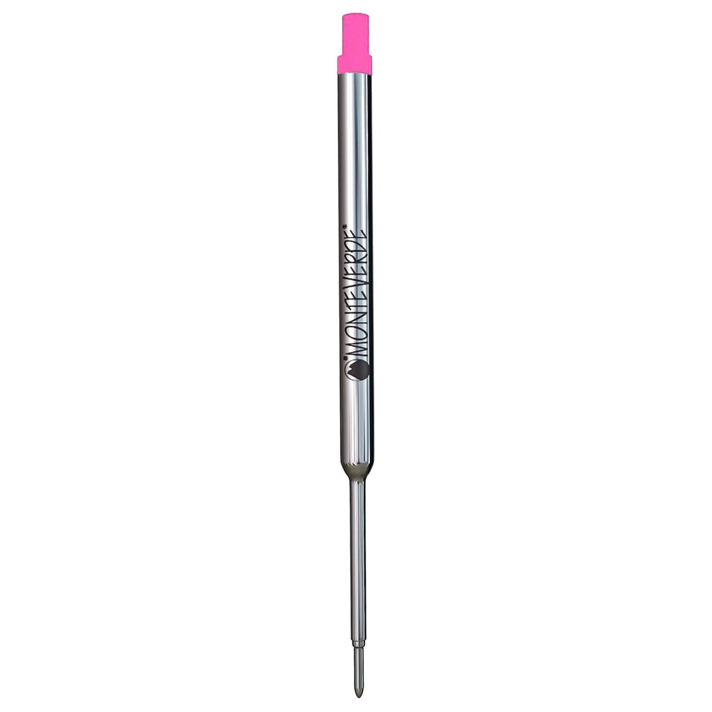 Monteverde Soft Roll Ballpoint Pen Refill (to fit Waterman - Pink - Pack of 2)