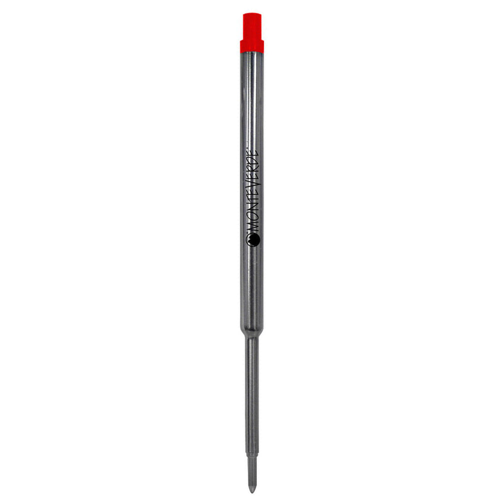 Monteverde Soft Roll Ballpoint Pen Refill (to fit Waterman - Red - Pack of 2)