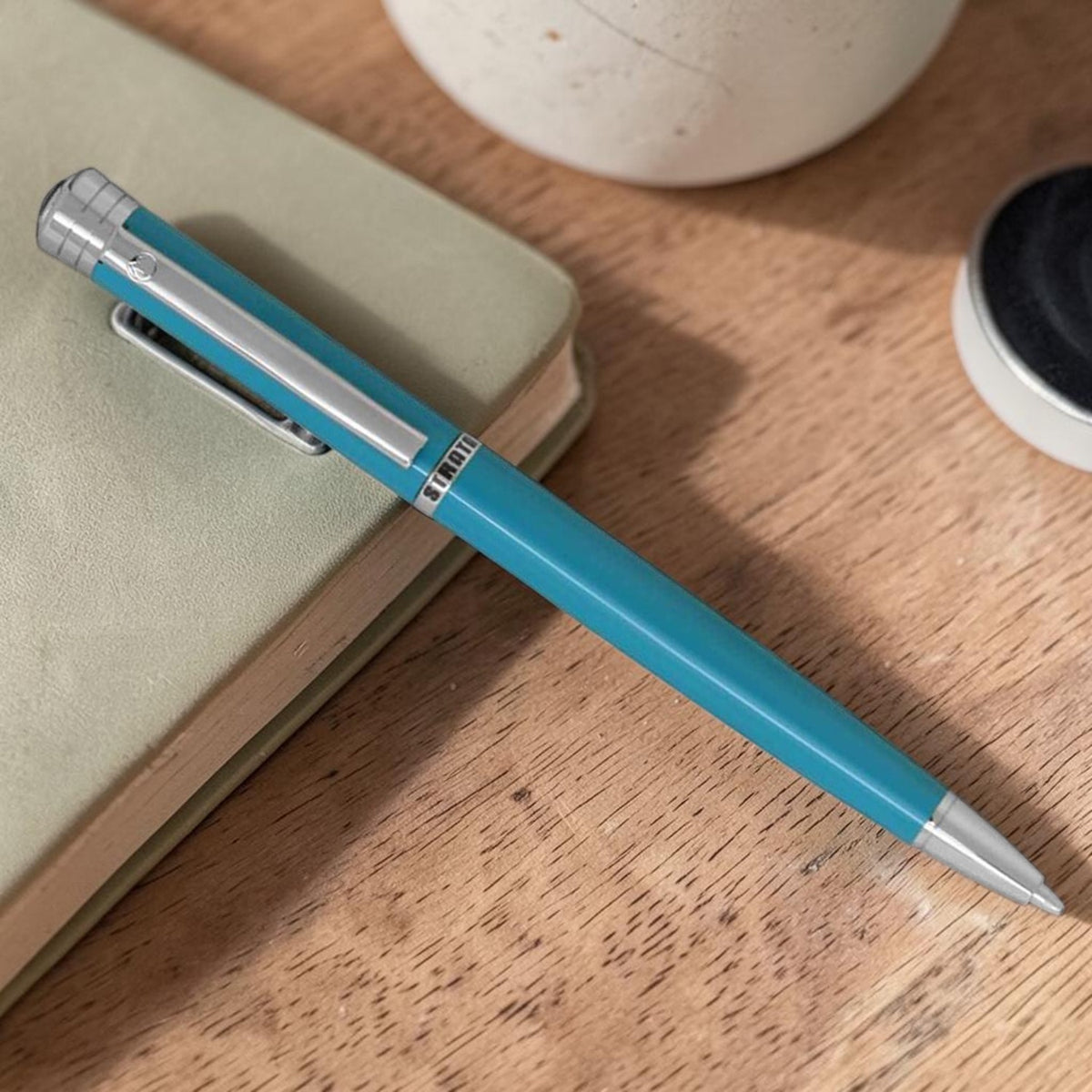 Monteverde Strata Turquoise CT Ballpoint Pen MV29625
