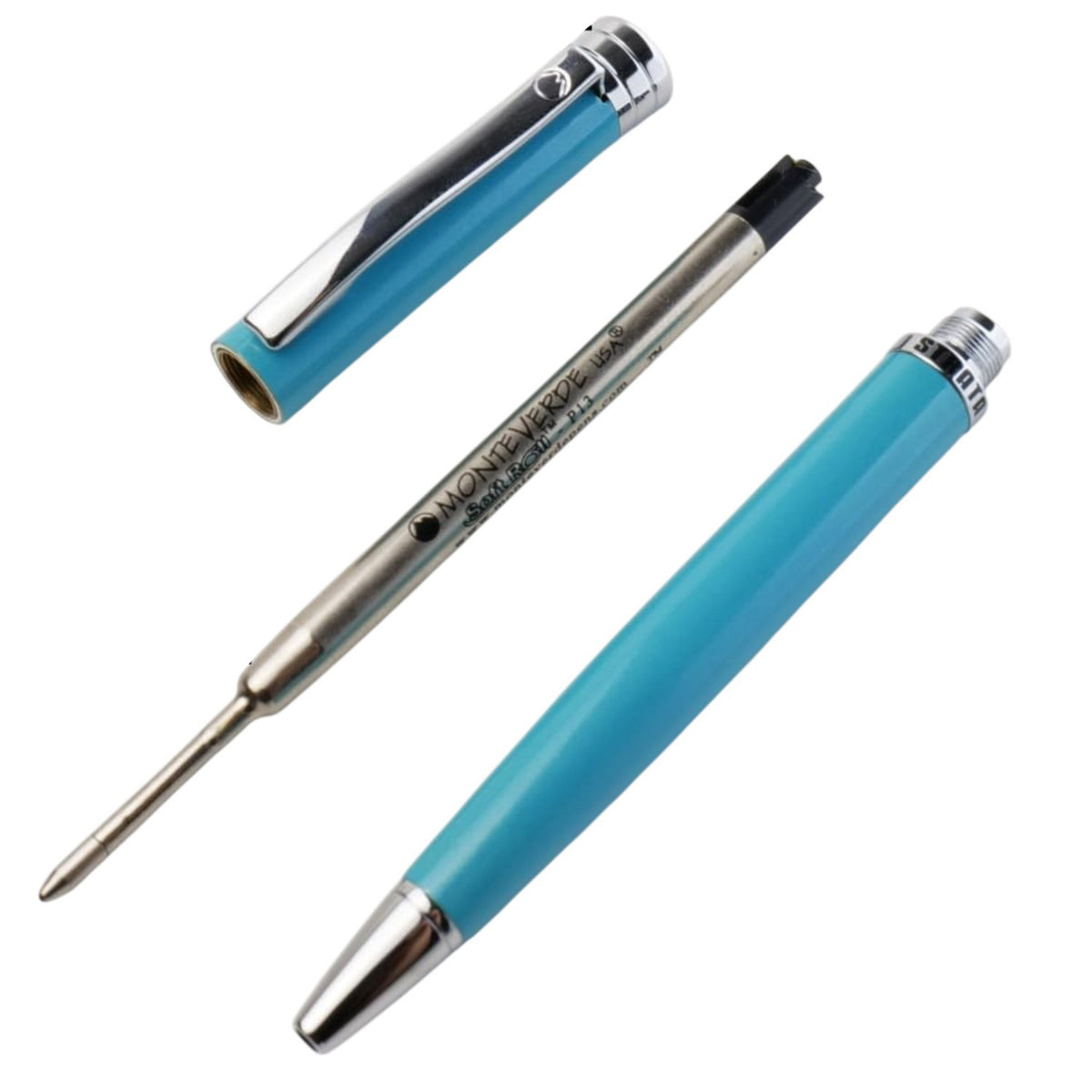 Monteverde Strata Turquoise CT Ballpoint Pen MV29625