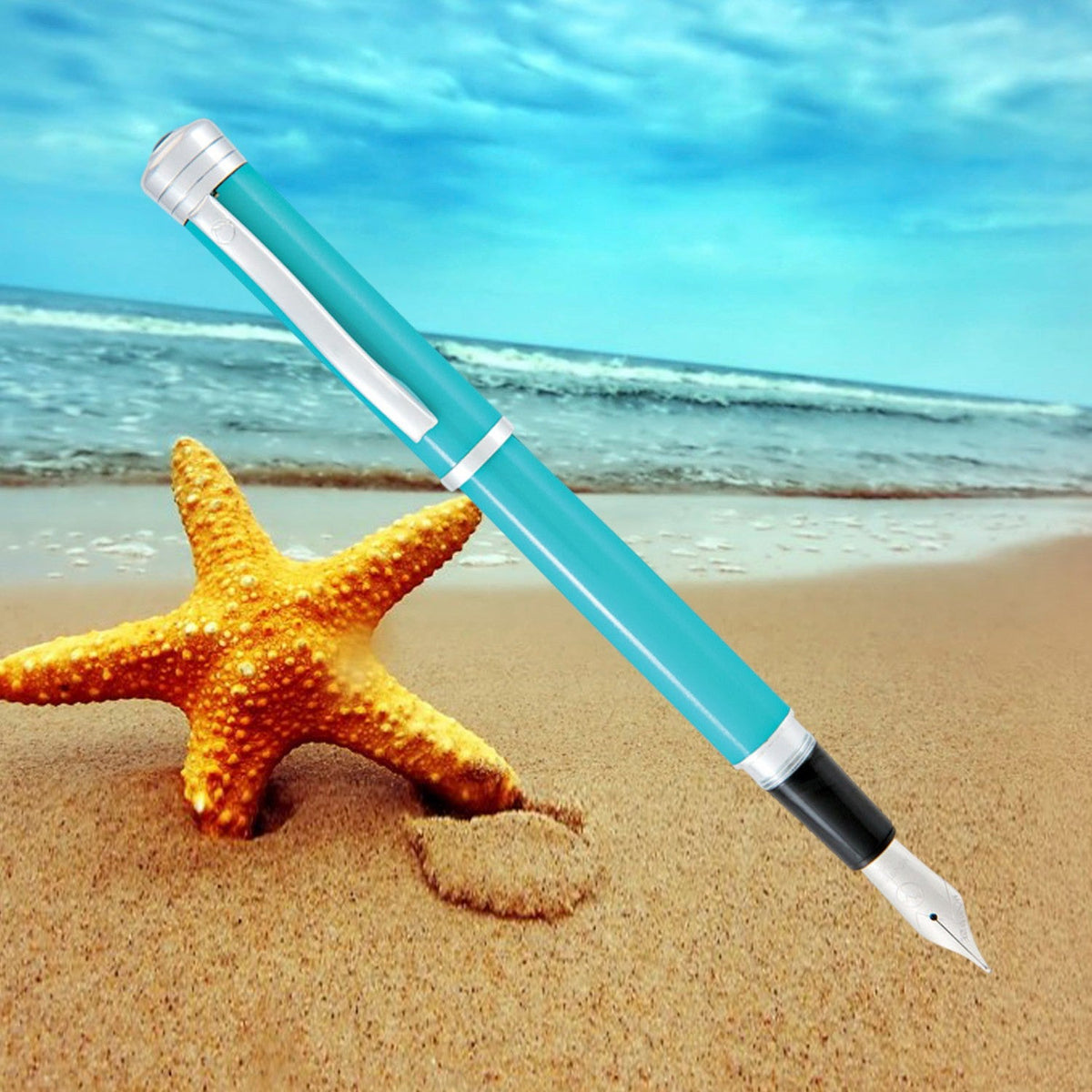 Monteverde Strata Turquoise CT Fountain Pen