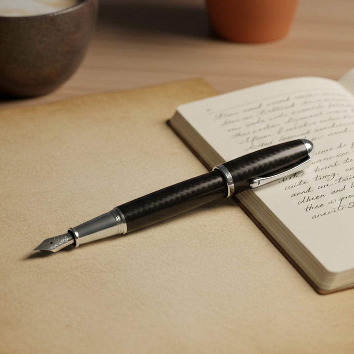 Monteverde Super Mega Carbon Fiber Black CT Fountain Pen