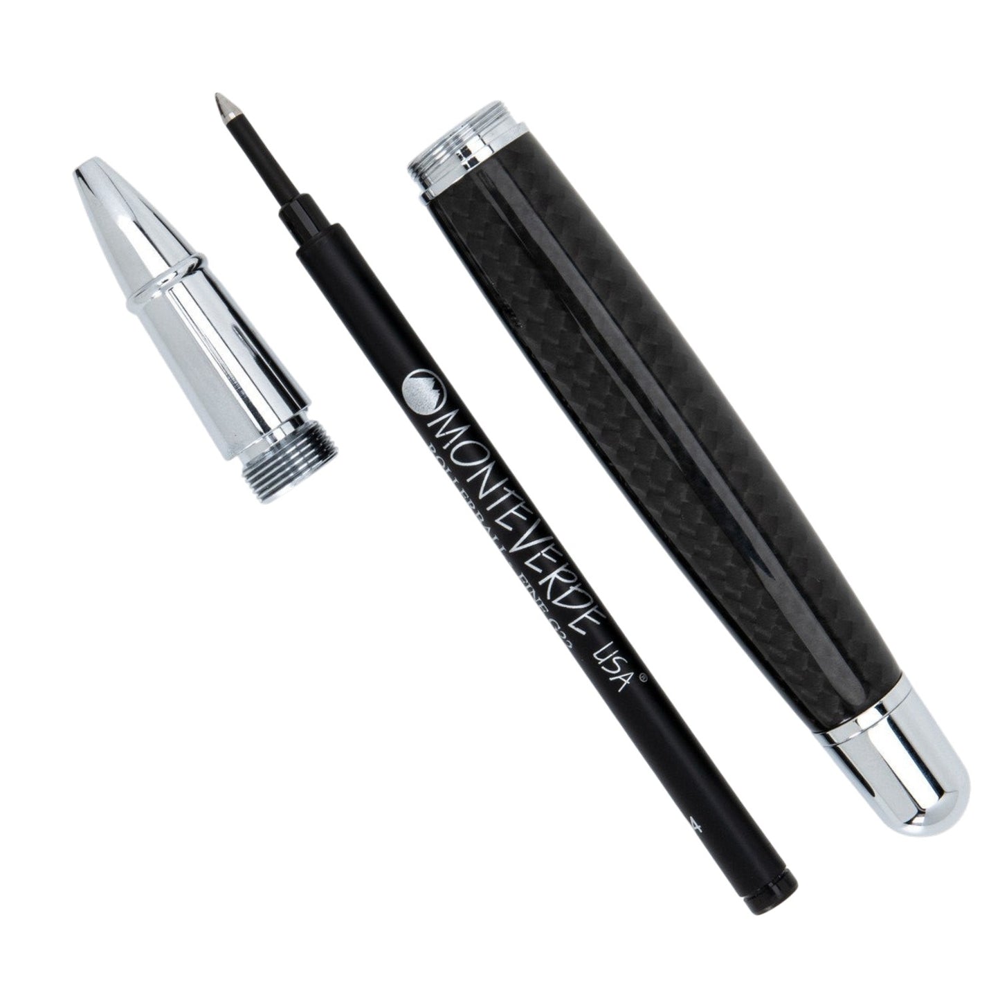 Monteverde Super Mega Carbon Fiber Black CT Roller Ball Pen MV35688