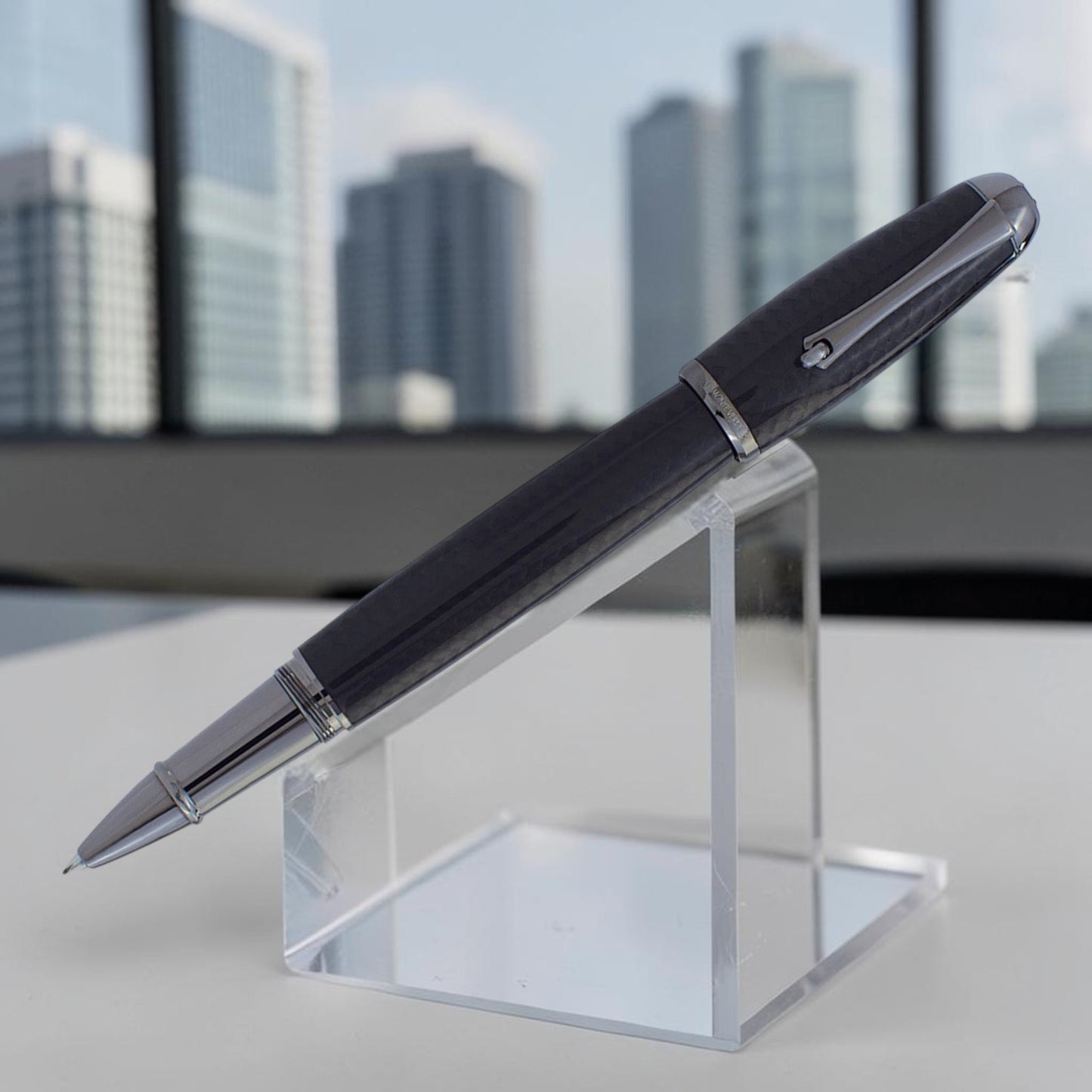 Monteverde Super Mega Carbon Fiber Black RT Roller Ball Pen MV35698