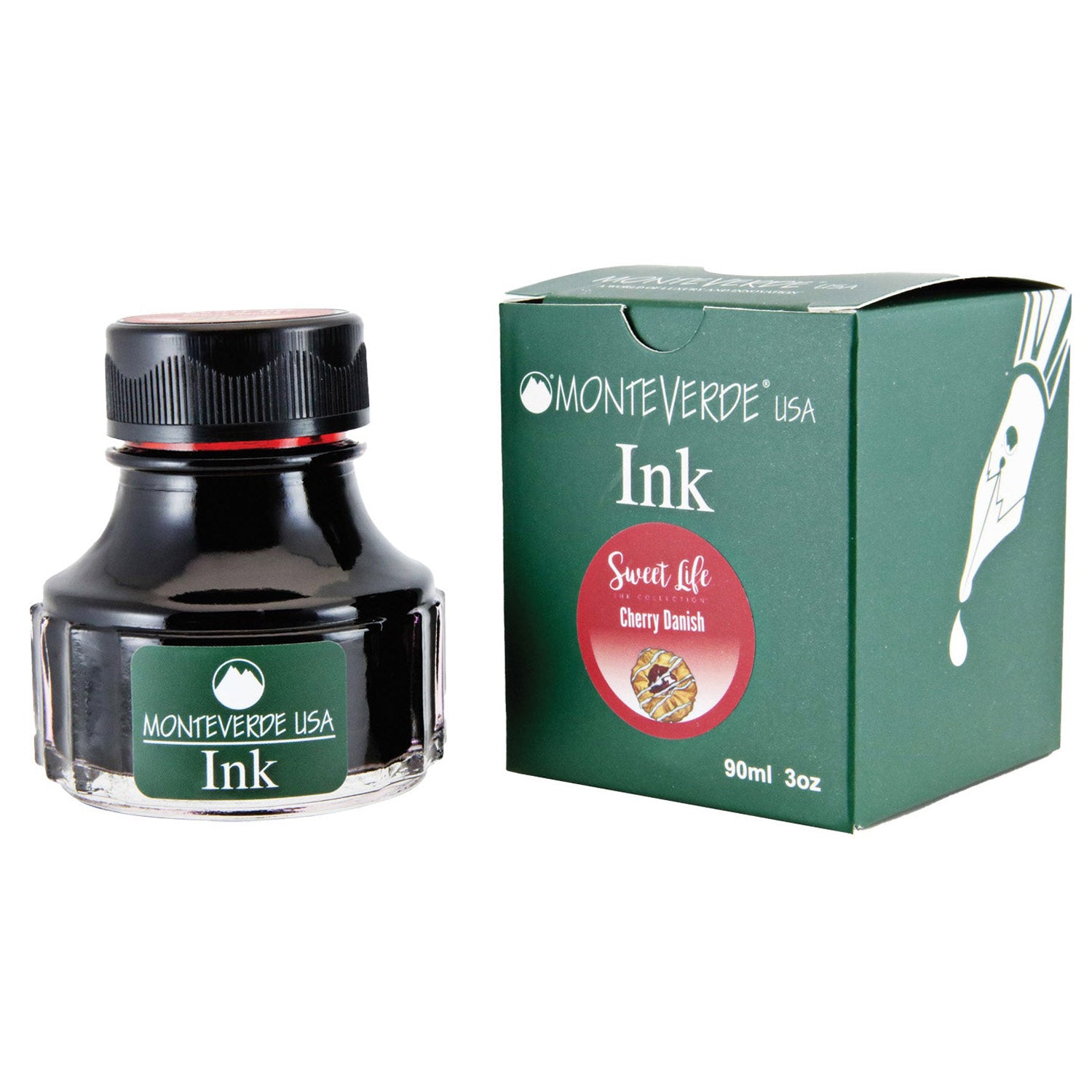Monteverde Sweet Life Ink Bottle (Cherry Danish - 90 ML) G308CD