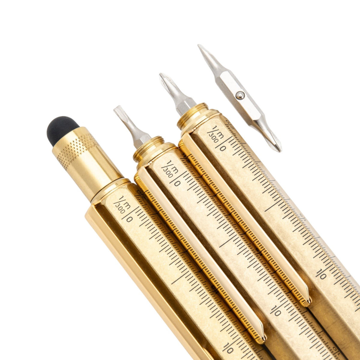 Monteverde 9 Function Tool Solid Brass GT Ballpoint Pen MV35480
