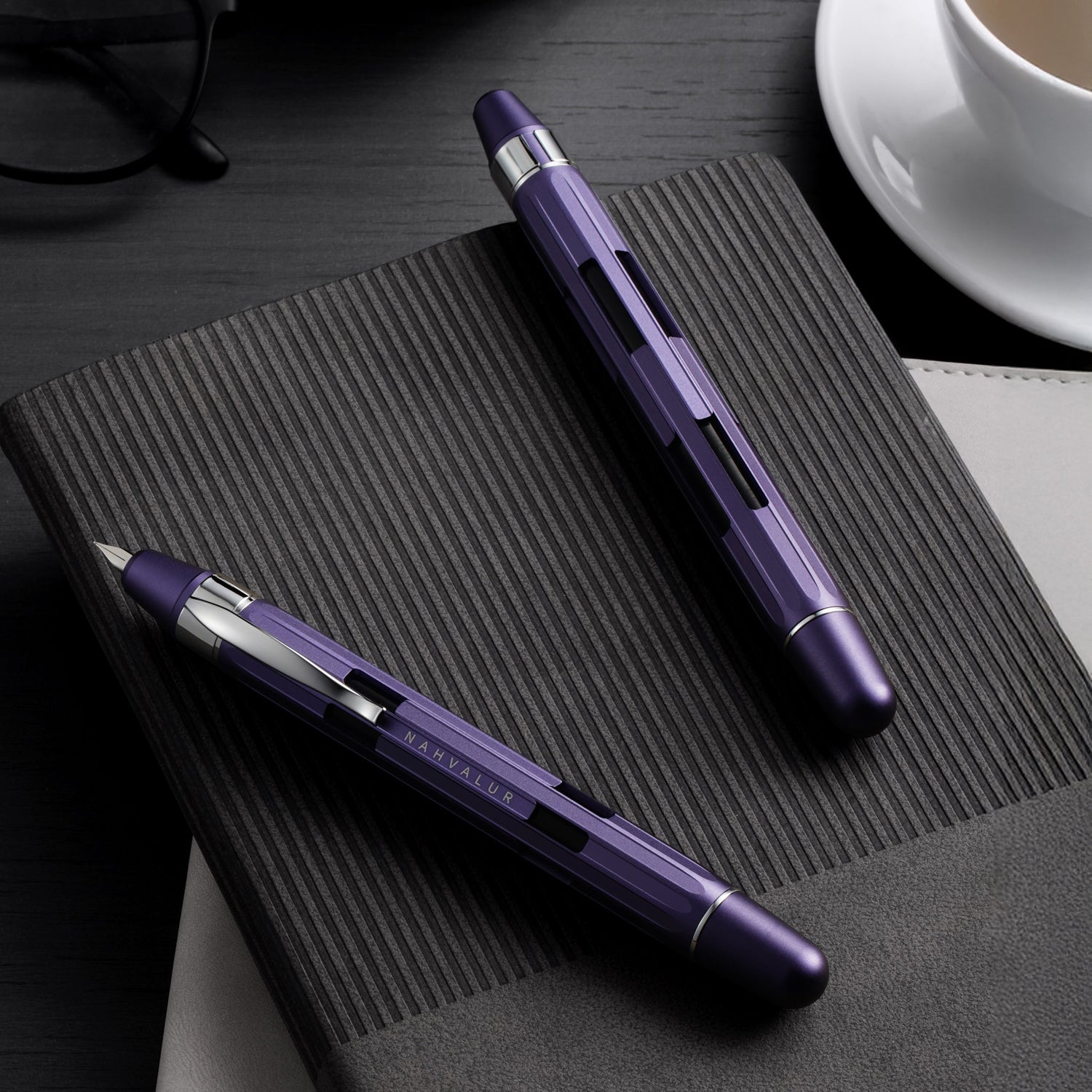 Nahvalur Eclipse Hepatizon Silver CT Fountain Pen
