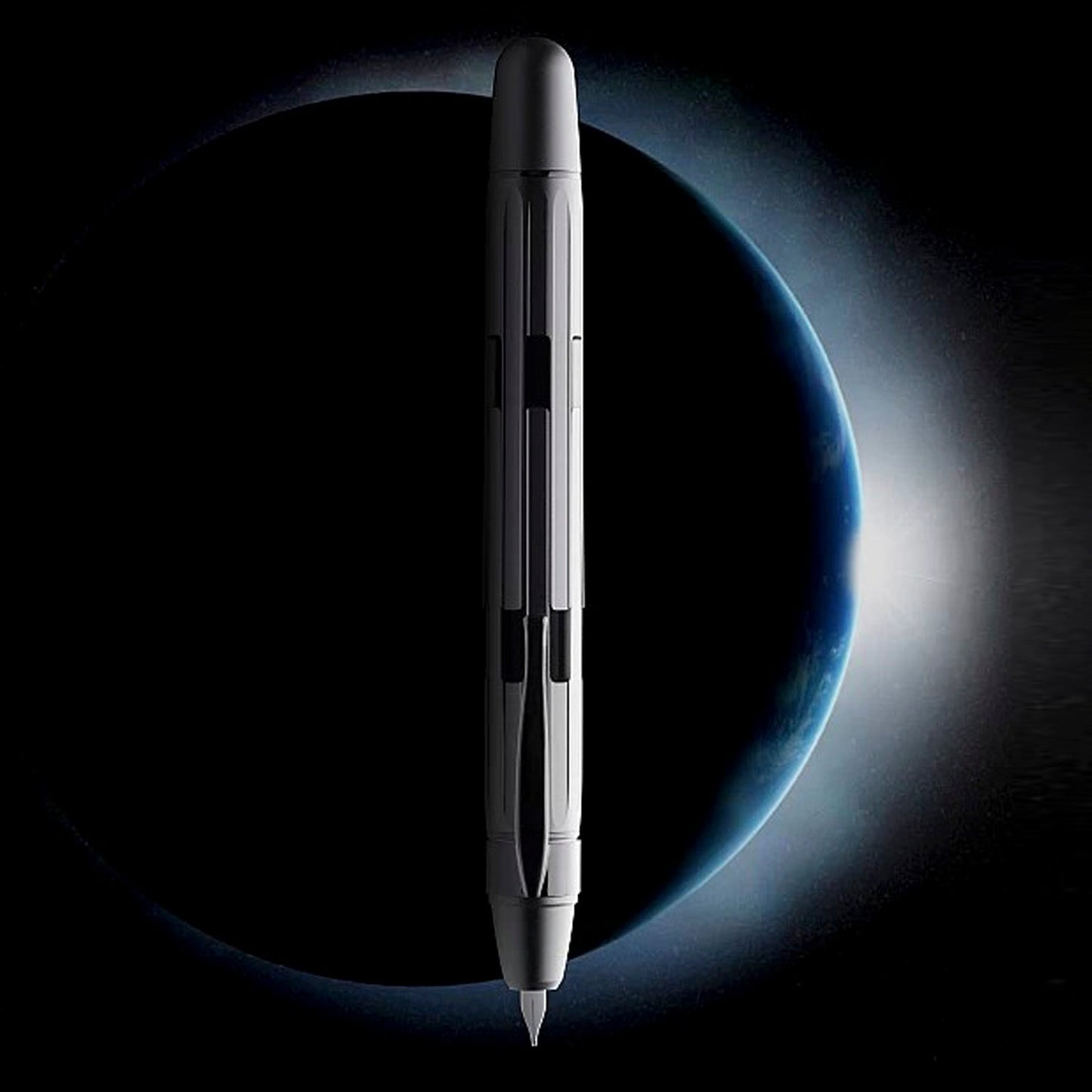 Nahvalur Eclipse Pure Silver CT Fountain Pen