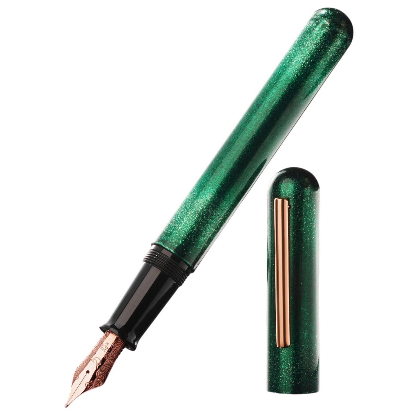 Nahvalur Ikkaku Green Moon Urushi RGT Fountain Pen (Limited Edition)