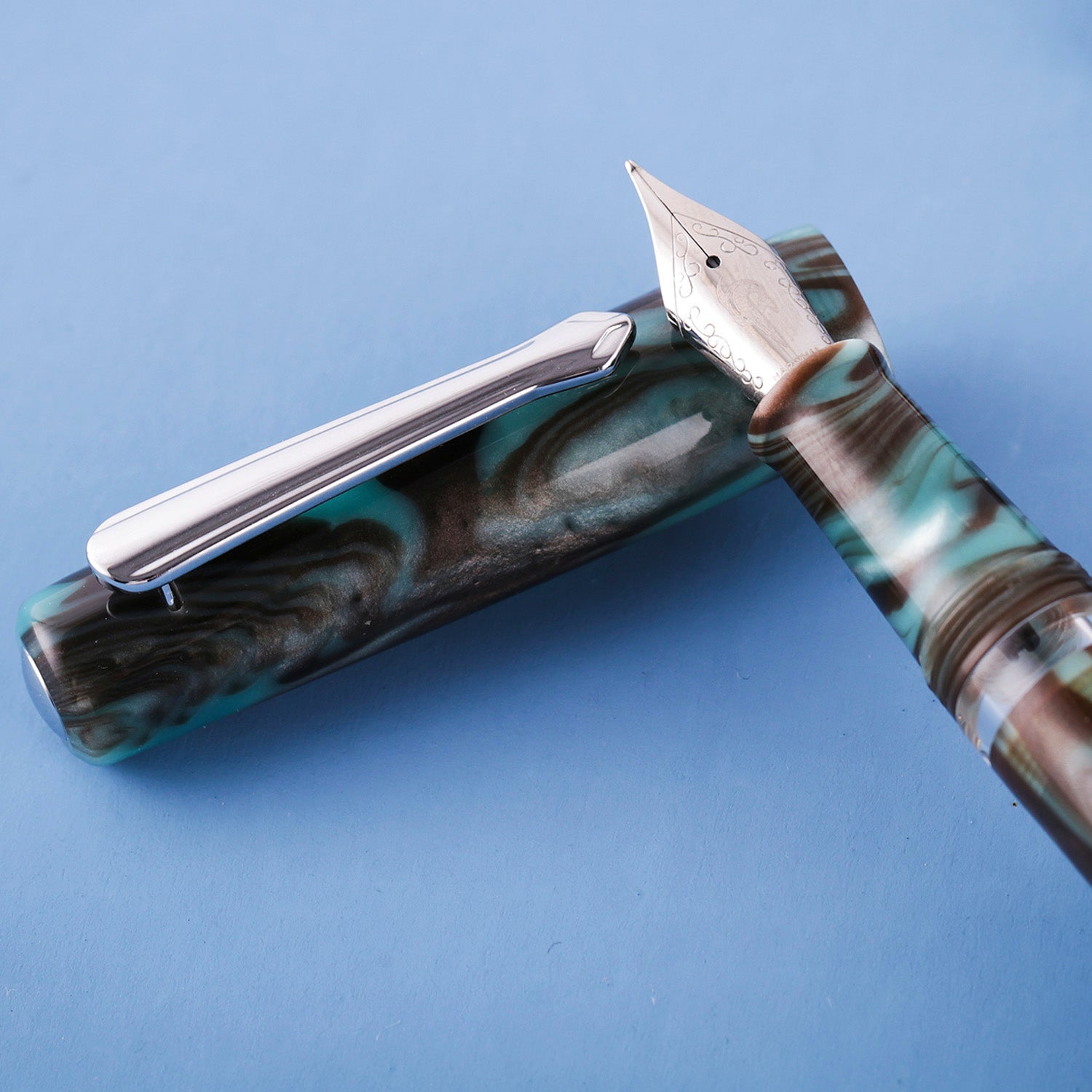 Nahvalur Schuylkill Chromis Teal CT Fountain Pen