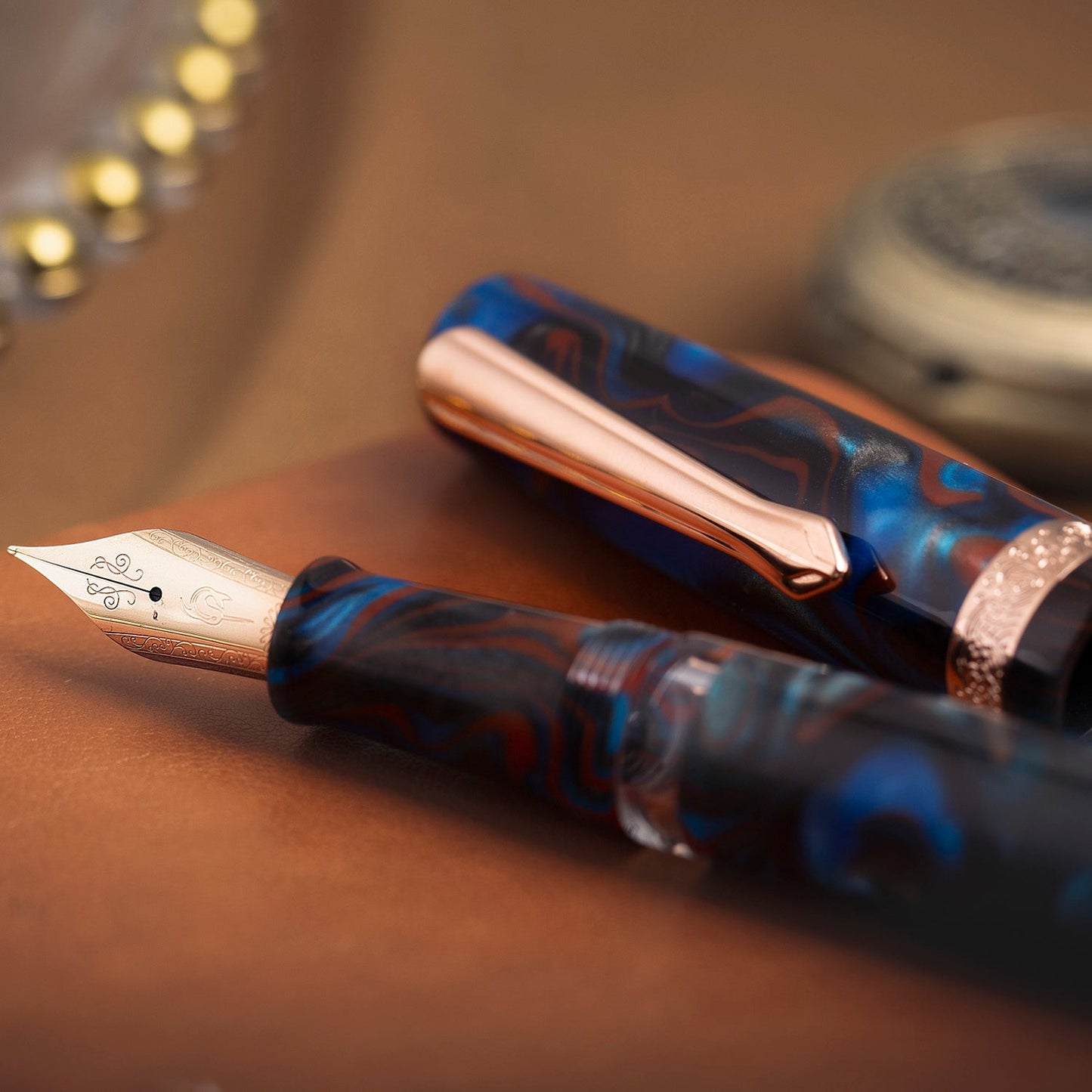 Nahvalur Schuylkill Dragonet Sapphire RGT Fountain Pen (Limited Edition)