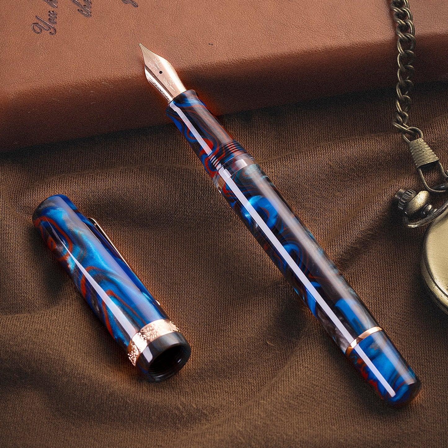 Nahvalur Schuylkill Dragonet Sapphire RGT Fountain Pen (Limited Edition)