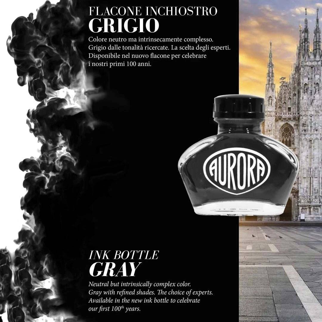 Aurora Anniversary Edition Ink Bottle (Grigio/Grey - 55ML) NC124-GR