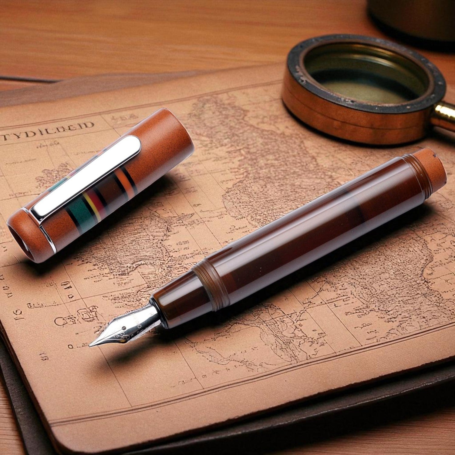 OPUS 88 FANTASIA 万年筆 アイドロッパー 太字 B Opus 88 Fantasia Brick Red Fountain pen