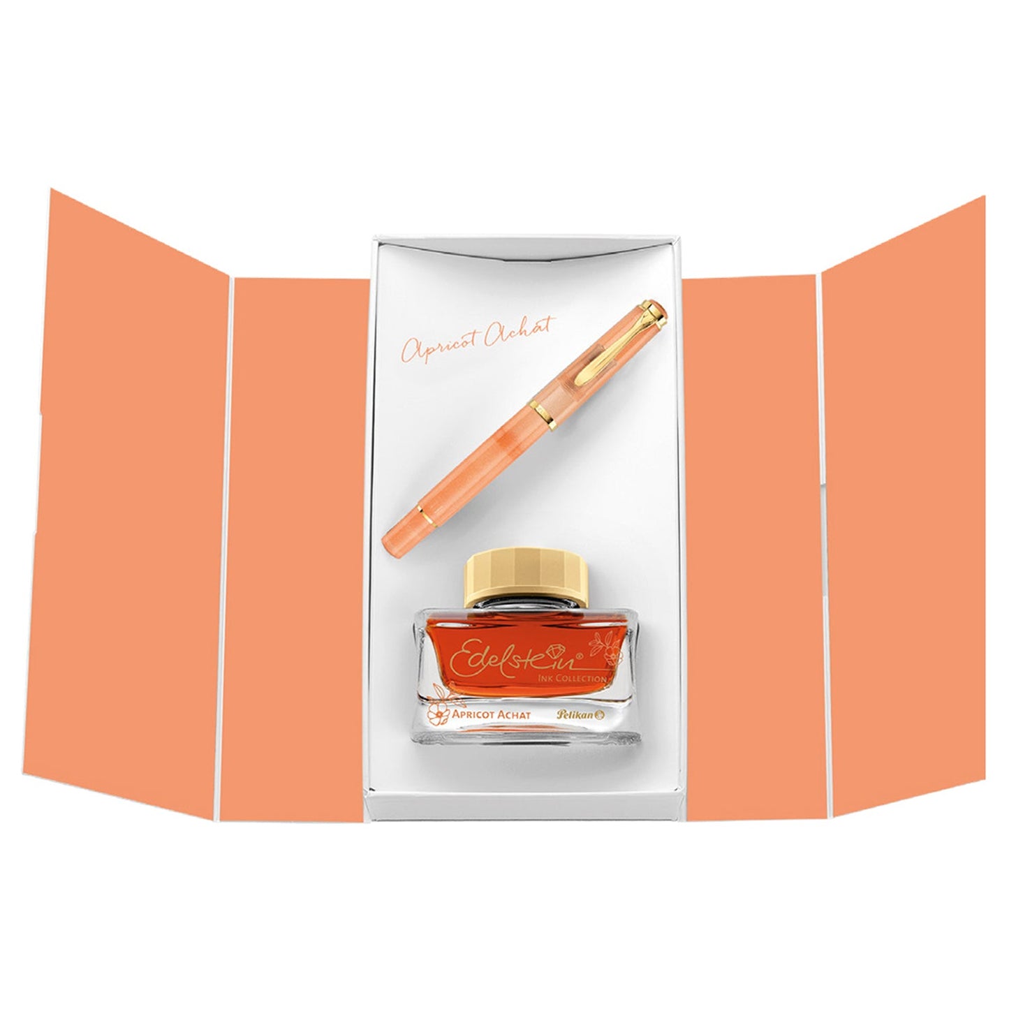 Pelikan Classic M200 Apricot Achat Fountain Pen Set (Special Edition)