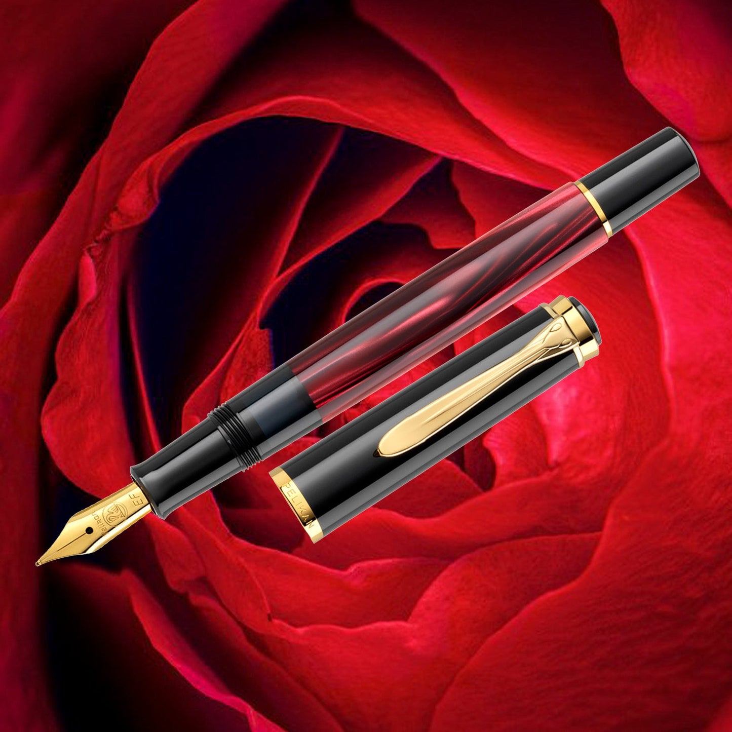 Pelikan Classic M200 Red Marbled Fountain Pen (Special Edition)