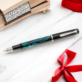 Pelikan Classic M205 Petrol Marbled Fountain Pen (Special Edition)