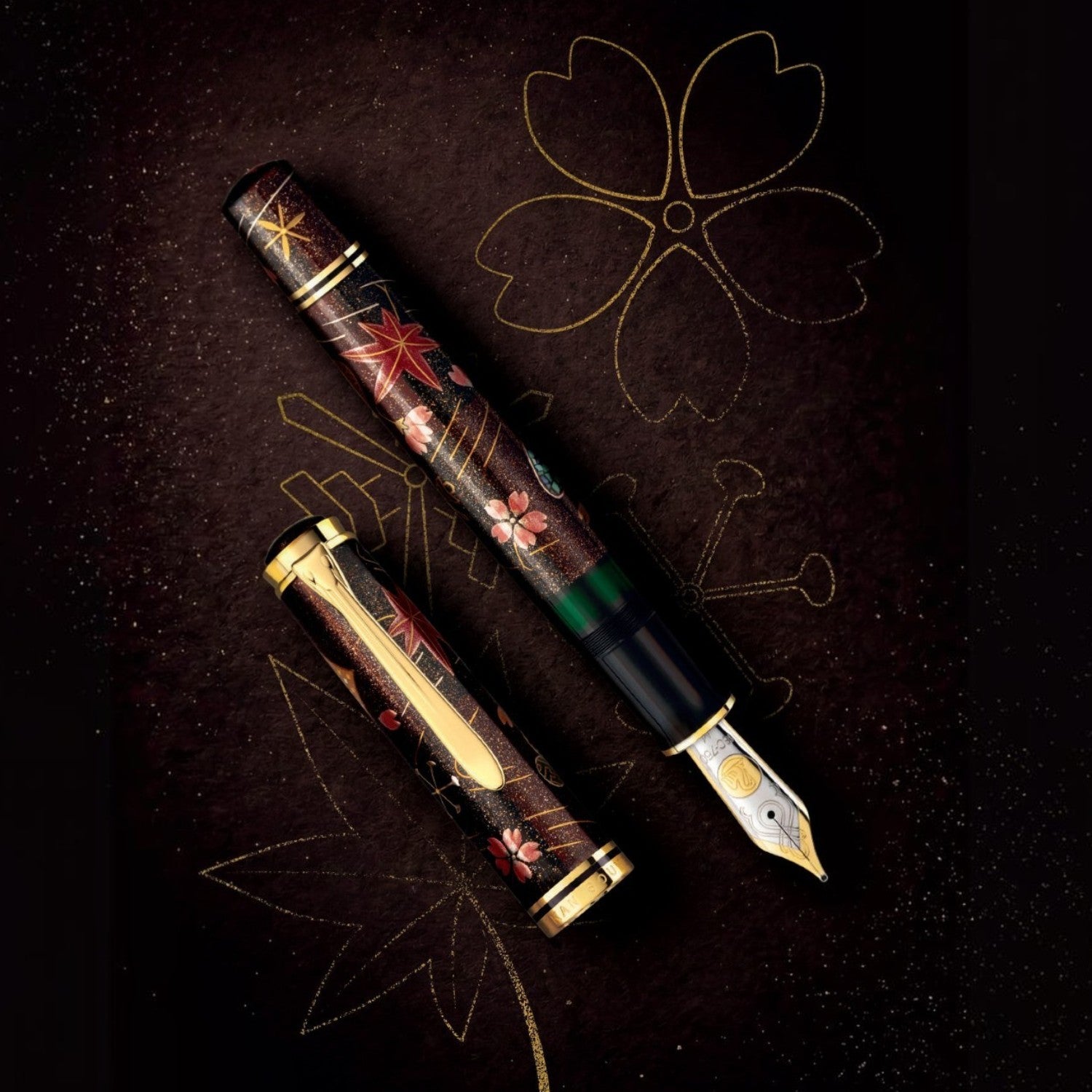 Pelikan Souveran M1000 Maki-e Four Seasons Lucky Charm Fountain Pen (Limited Edition)