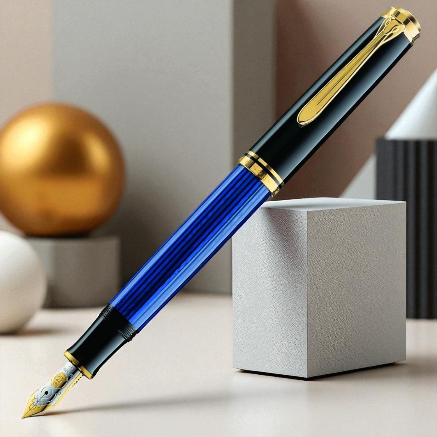 Pelikan Souveran M600 Black/Blue Fountain Pen | Germany