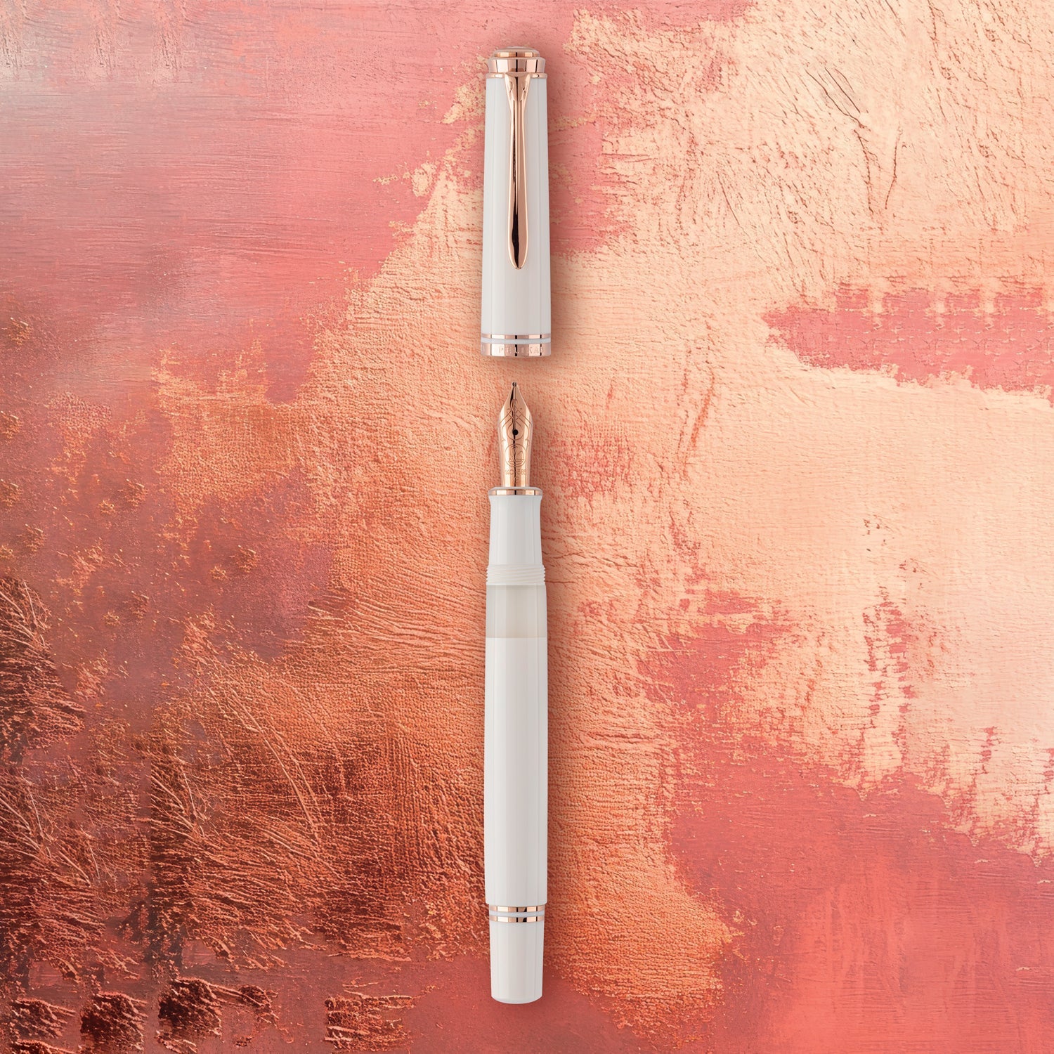 Pelikan Souveran M600 White Rose Gold Fountain Pen (Special Edition)