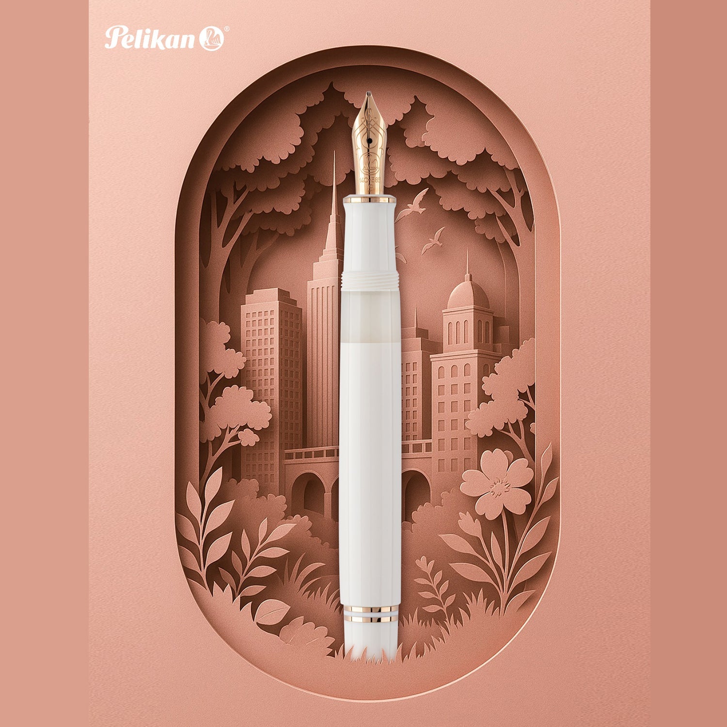 Pelikan Souveran M600 White Rose Gold Fountain Pen (Special Edition)