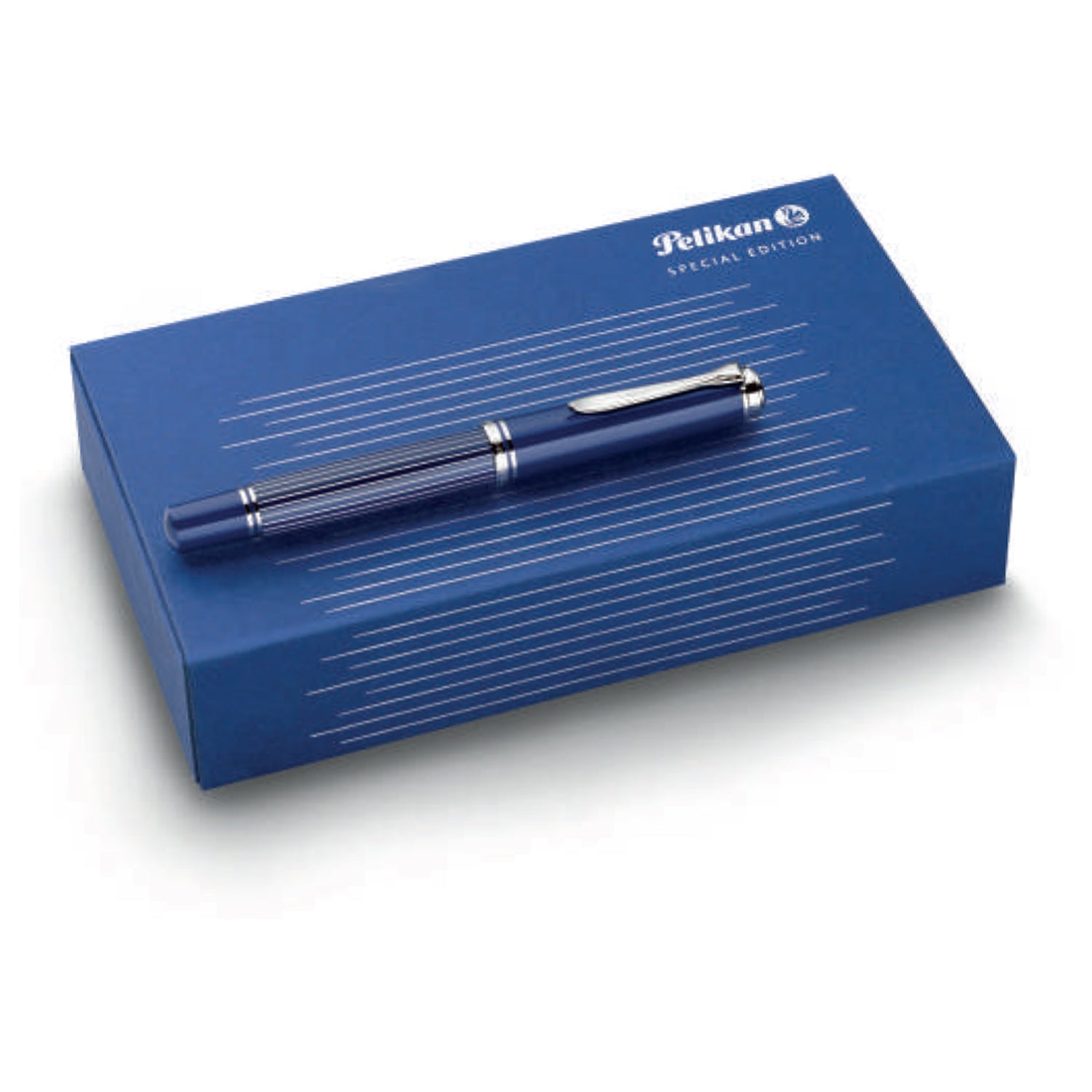 Pelikan Souveran M815 Metal Striped Blue Fountain Pen (Special Edition)