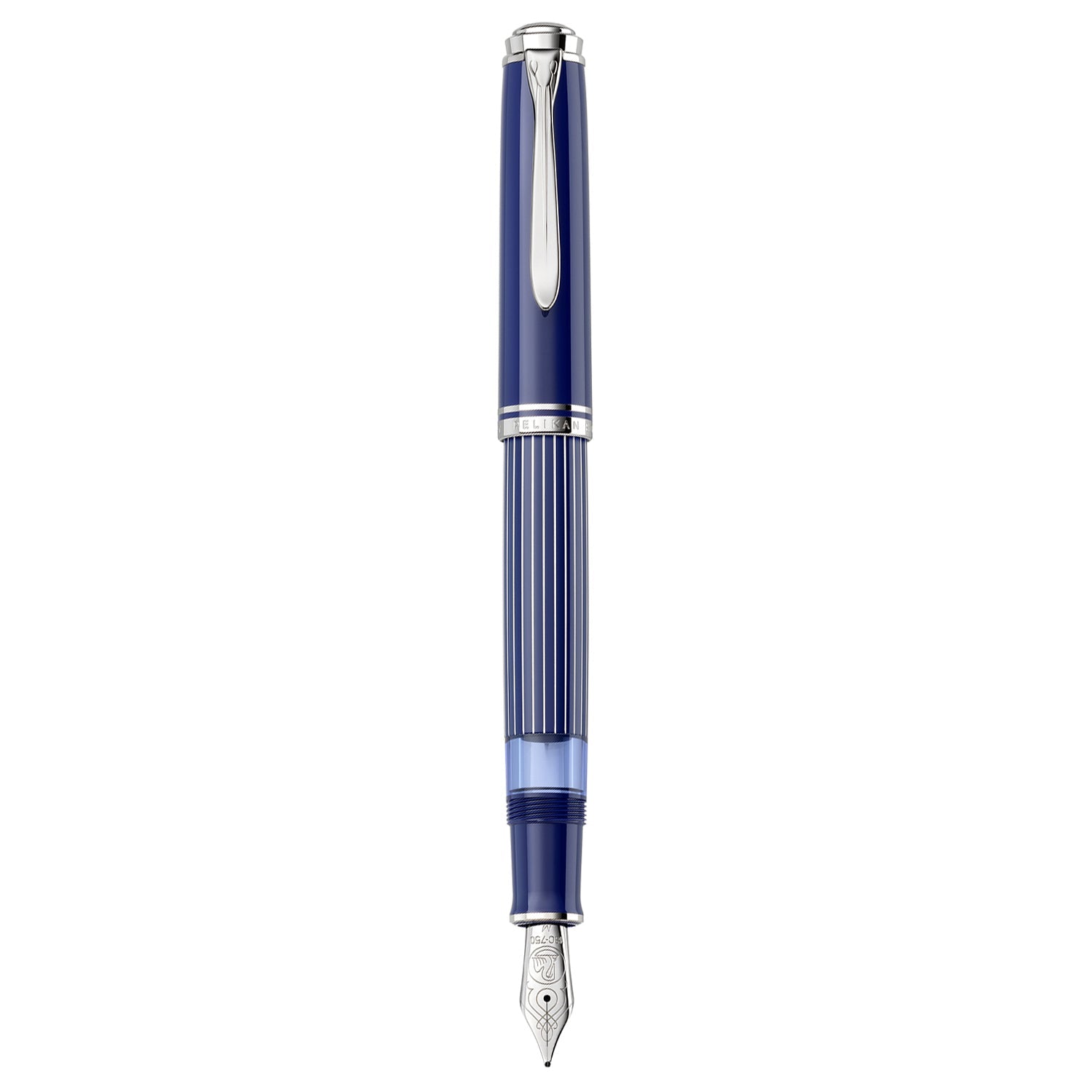 Pelikan Souveran M815 Metal Striped Blue Fountain Pen (Special Edition)