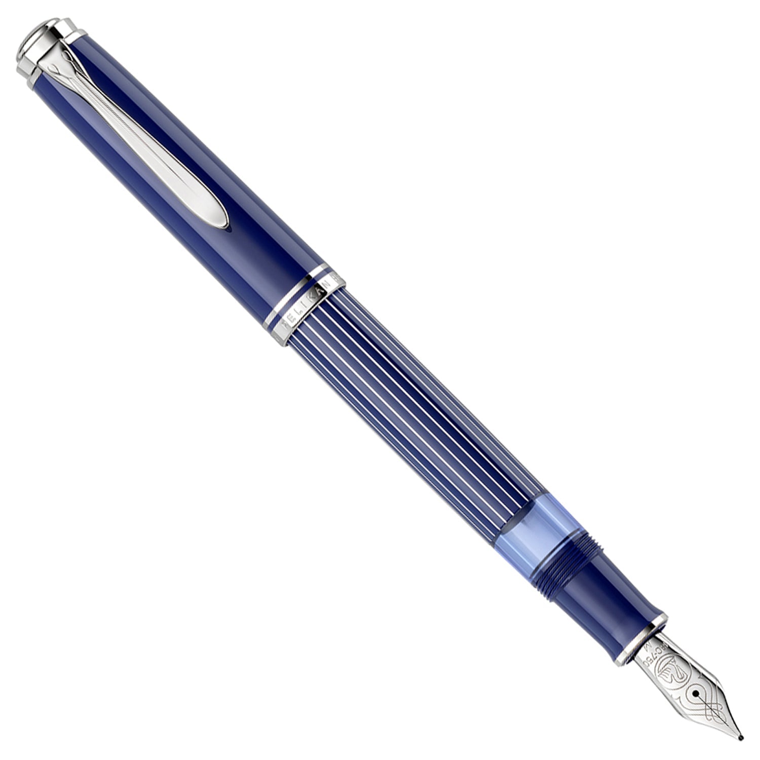 Pelikan Souveran M815 Metal Striped Blue Fountain Pen (Special Edition)