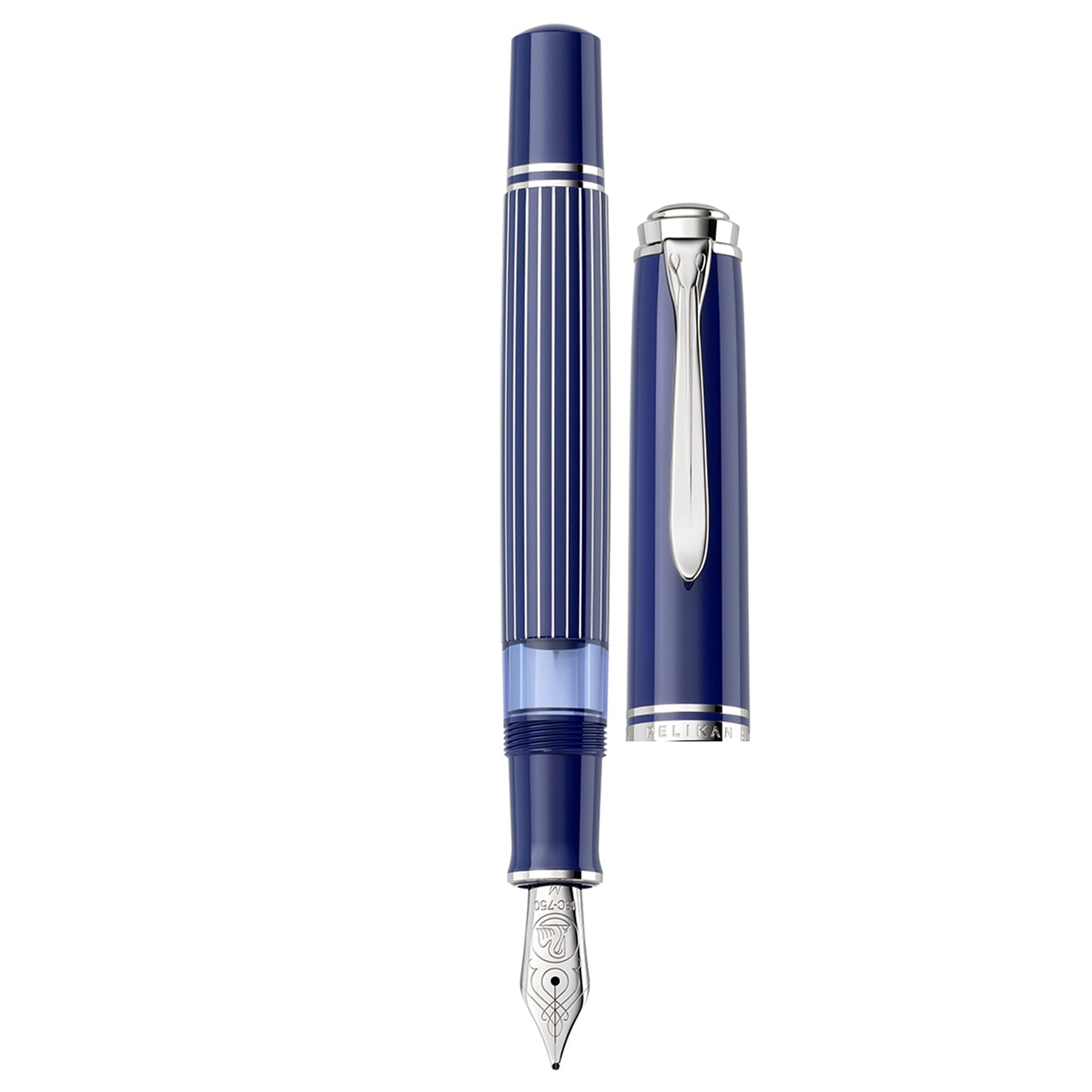 Pelikan Souveran M815 Metal Striped Blue Fountain Pen (Special Edition)