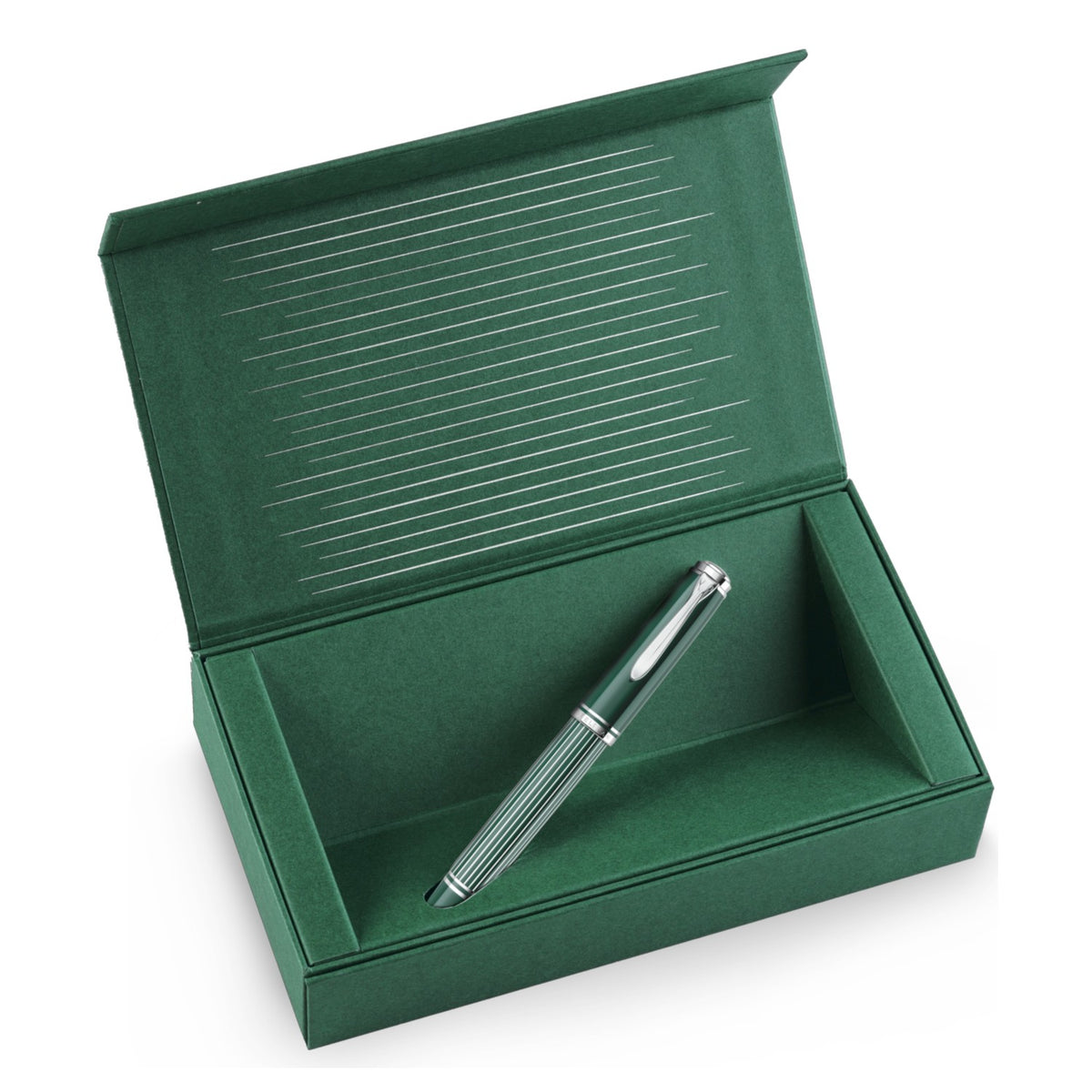 Pelikan Souveran M815 Metal Striped Green Fountain Pen (Special Edition)