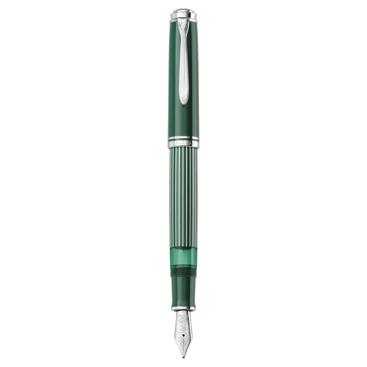 Pelikan Souveran M815 Metal Striped Green Fountain Pen (Special Edition)