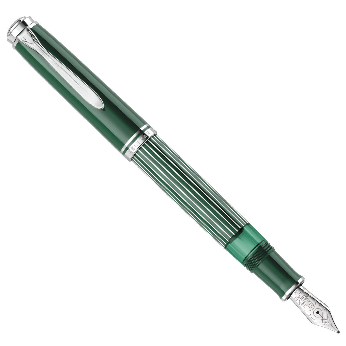 Pelikan Souveran M815 Metal Striped Green Fountain Pen (Special Edition)