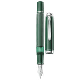 Pelikan Souveran M815 Metal Striped Green Fountain Pen (Special Edition)