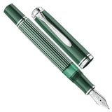 Pelikan Souveran M815 Metal Striped Green Fountain Pen (Special Edition)