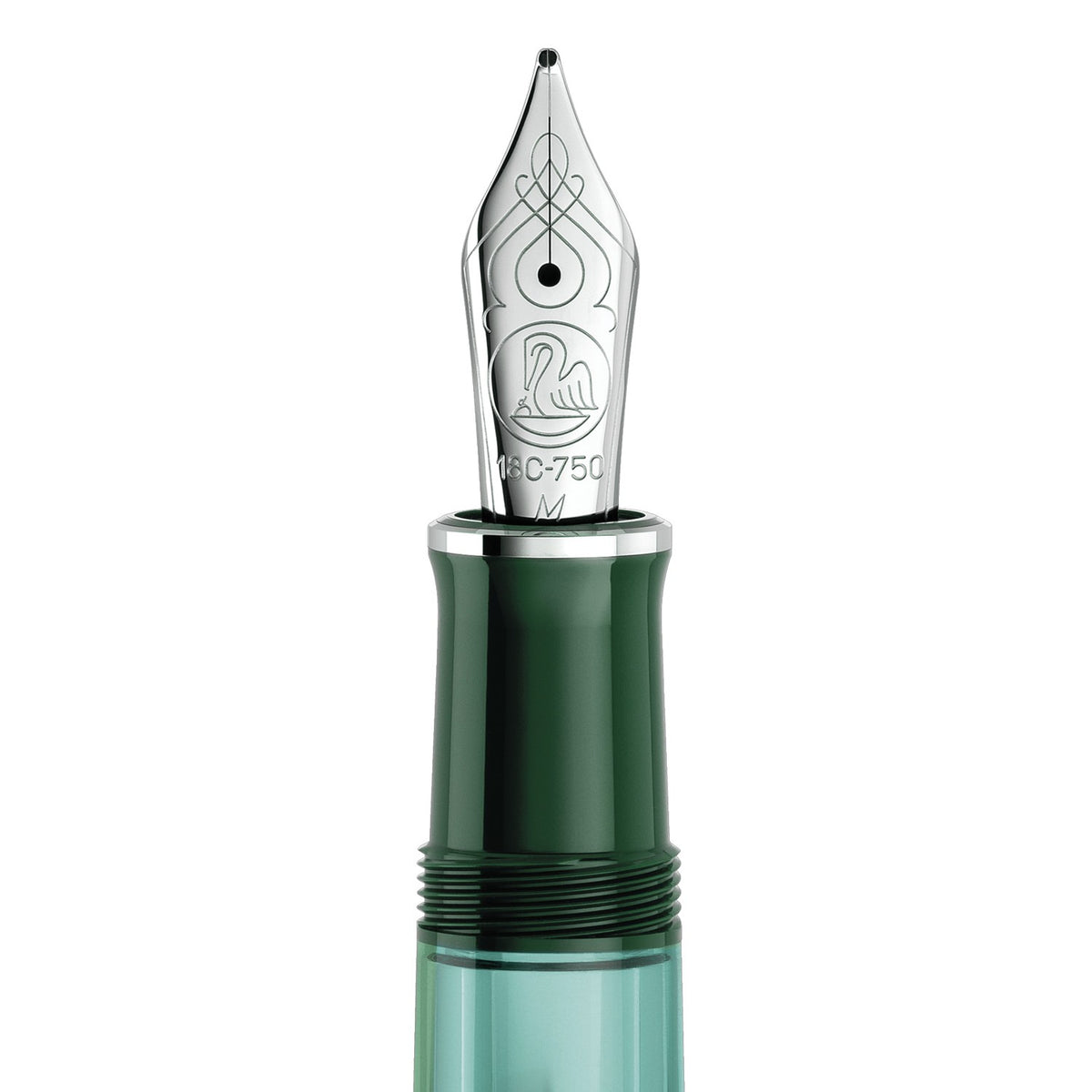 Pelikan Souveran M815 Metal Striped Green Fountain Pen (Special Edition)